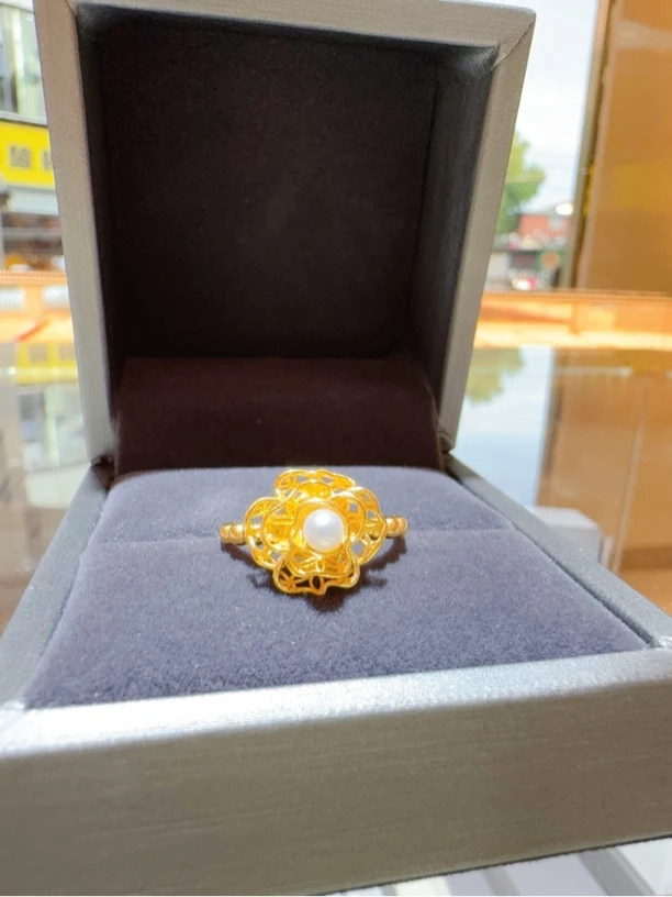 足金999花丝戒指