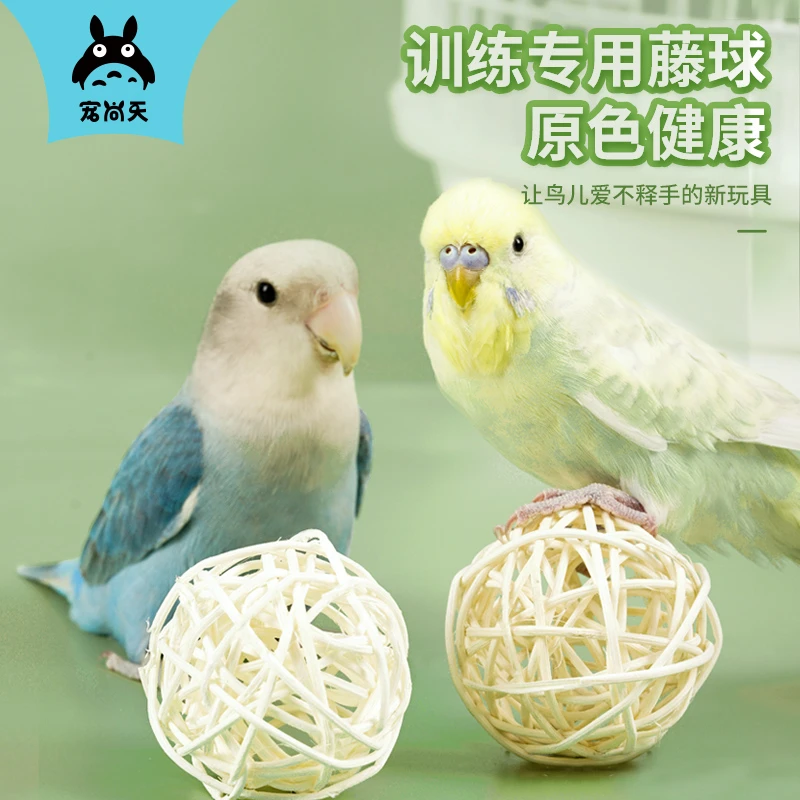 宠尚天鹦鹉藤球啃咬玩具觅食训练陪伴磨牙互动益智玄风虎皮鸟用品