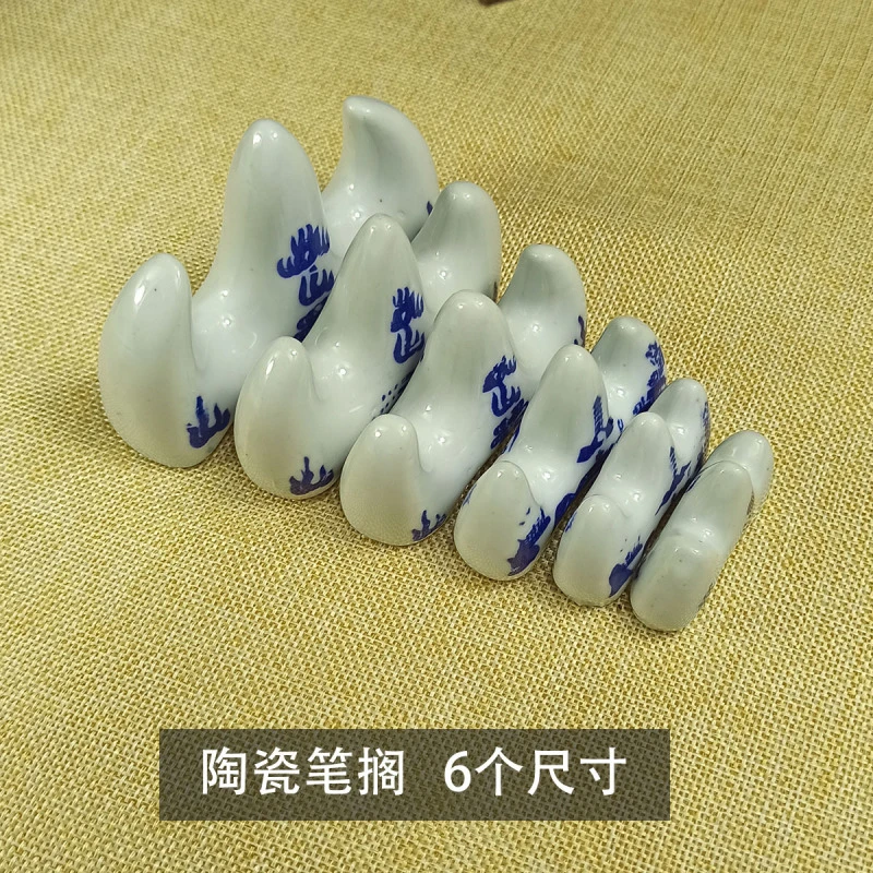 南国晴川景德镇陶瓷笔搁笔架笔山青花瓷文房用品批发大号中号小号