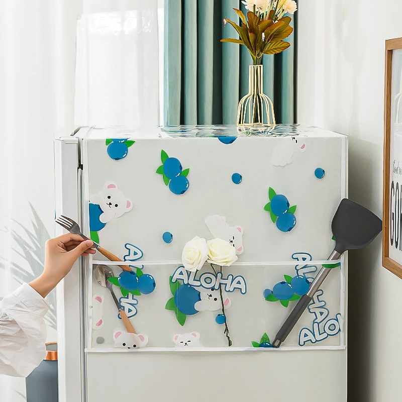 轻奢冰箱顶盖布防尘罩滚筒洗衣机罩防灰尘布微波炉单双开门罩盖巾