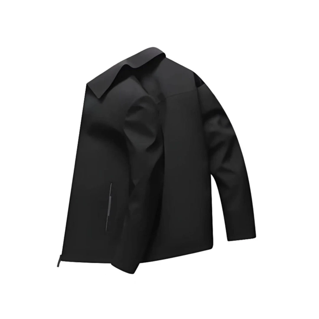 【325】卡其Z-6615简约立领款外套.暗纹格面