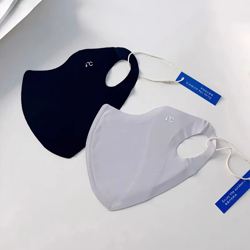 夏季新款时尚防紫外线口罩高颜值无痕薄款冰感遮阳面罩成人冰爽