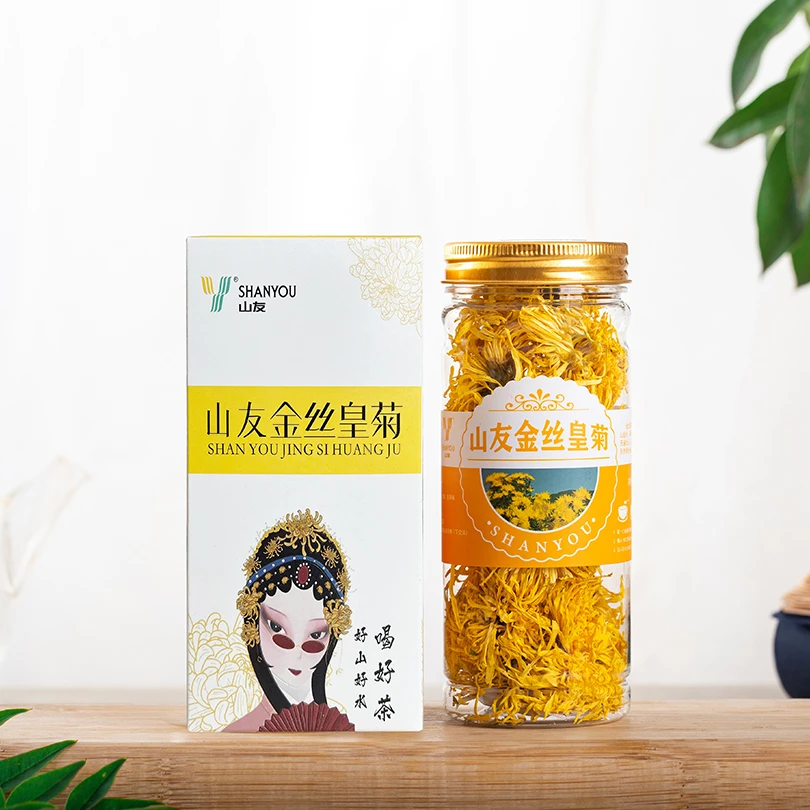 shanyou/山友晚秋新菊山友金丝皇菊一朵一杯10g罐装
