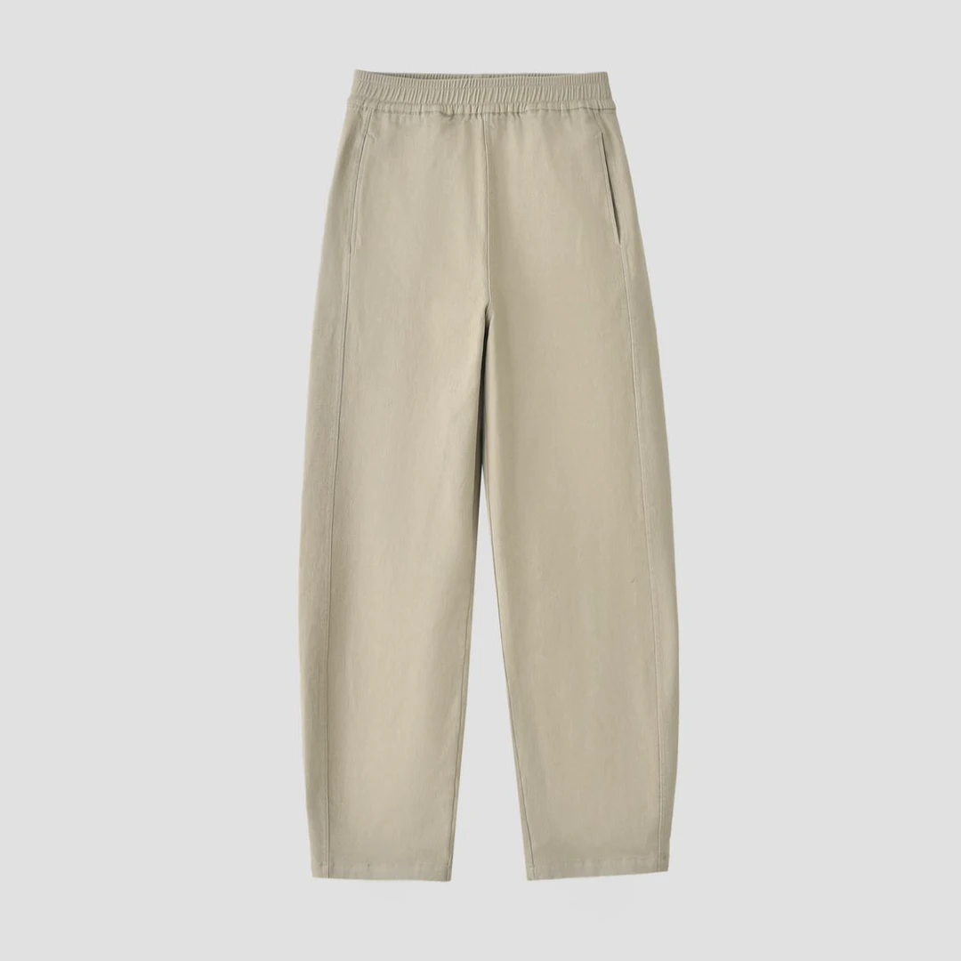 清仓 韩国贝果【简约加绒直筒裤】老钱风休闲百搭保暖显瘦休闲裤