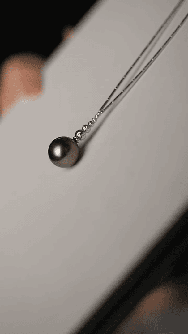 【闪购商品】海水珍珠颈饰未镶嵌dz188吉尔德黑珍珠吊坠13-14mm