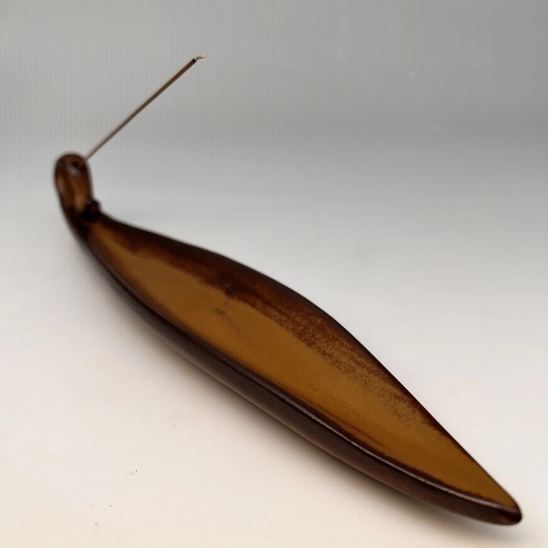 小鱼制香 一叶知秋陶瓷香插 香托香座支架香道用品