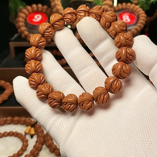 桃核手串秦岭龙纹桃核