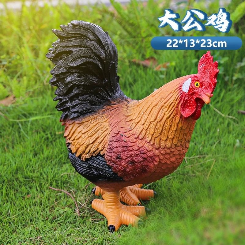 鸡鸭鹅家禽模型摆件仿真动物软胶玩偶玩具农场饰品鸡认知早教