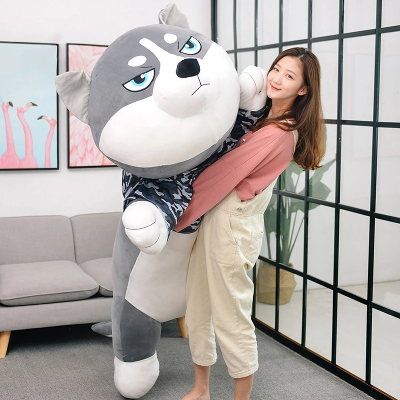 送给哈士奇狗二哈原创可爱毛绒玩具卡通抱枕玩偶大号生日礼物女生