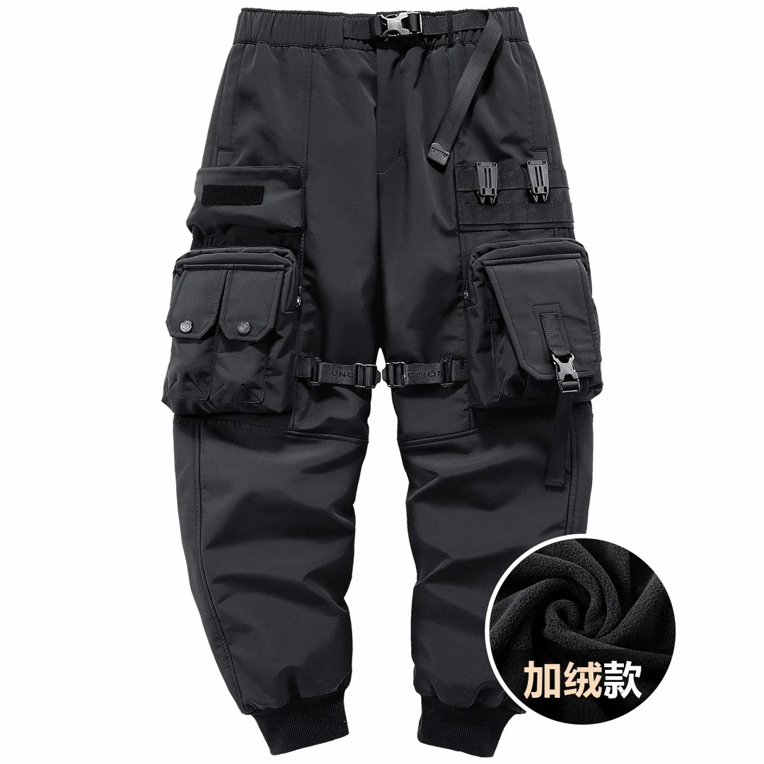 VIP冬款重磅工装裤男机能多口袋伞兵裤防寒加绒休闲运动束脚裤子