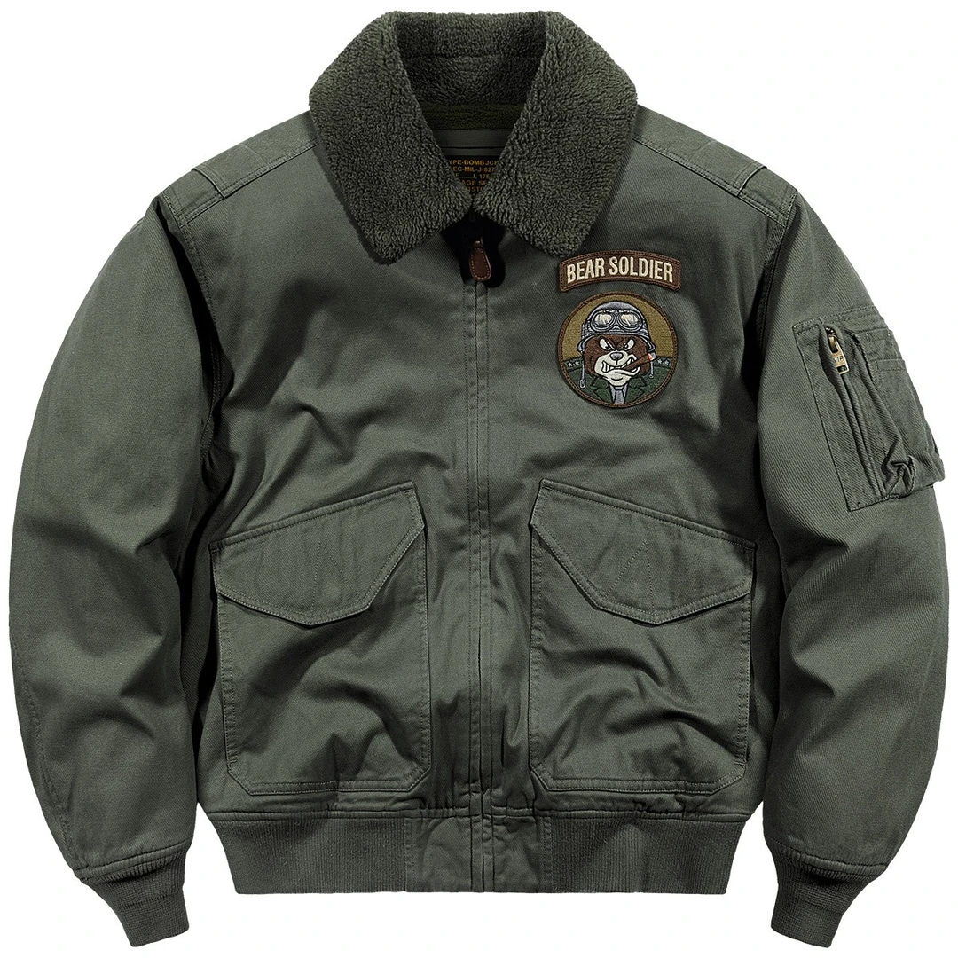 【野子专属】VIP冬季羊羔绒飞行夹克复古工装棉衣加厚防寒外套棉服