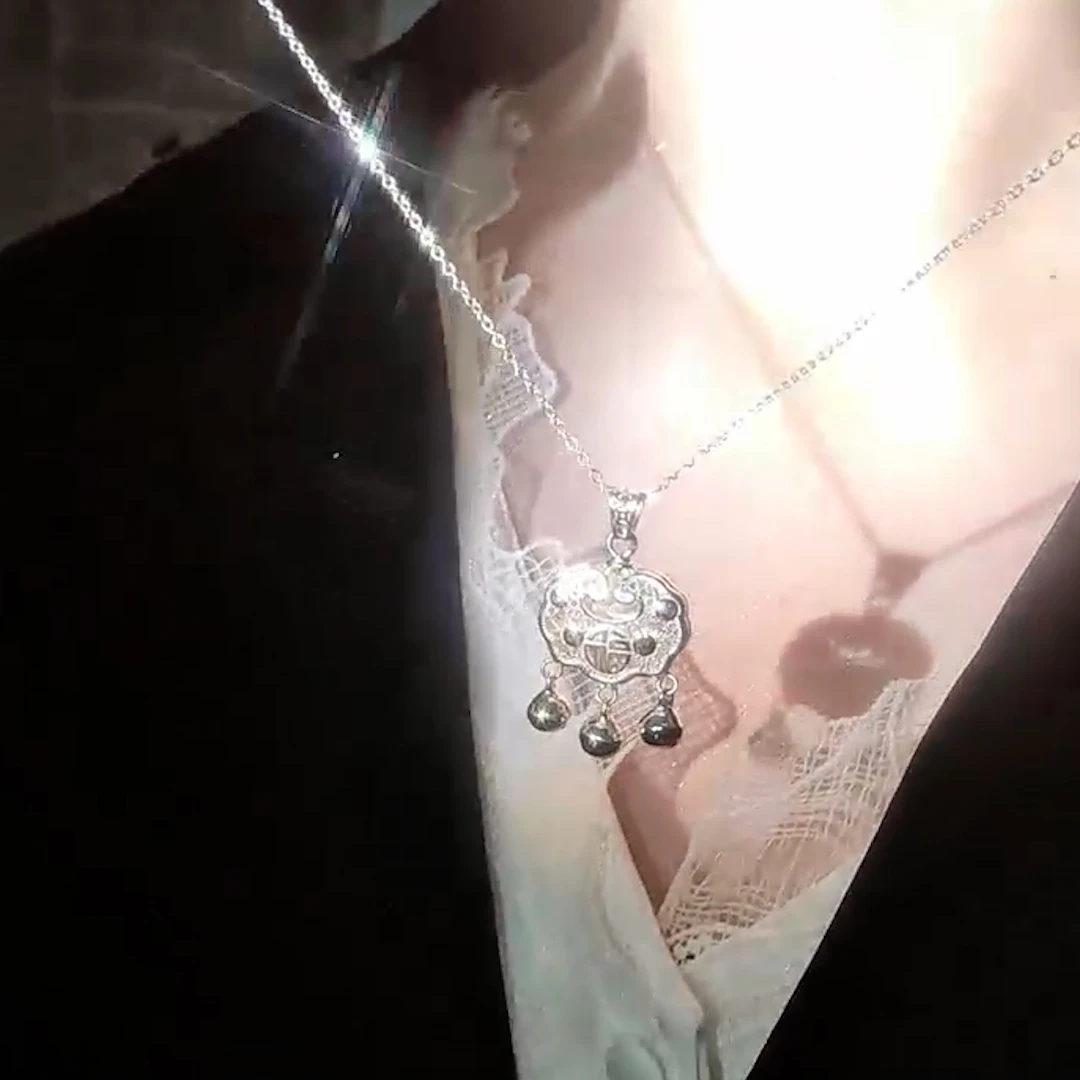 链子925银 大福锁生日礼物送女友项链轻奢小众高级设计感2024新款