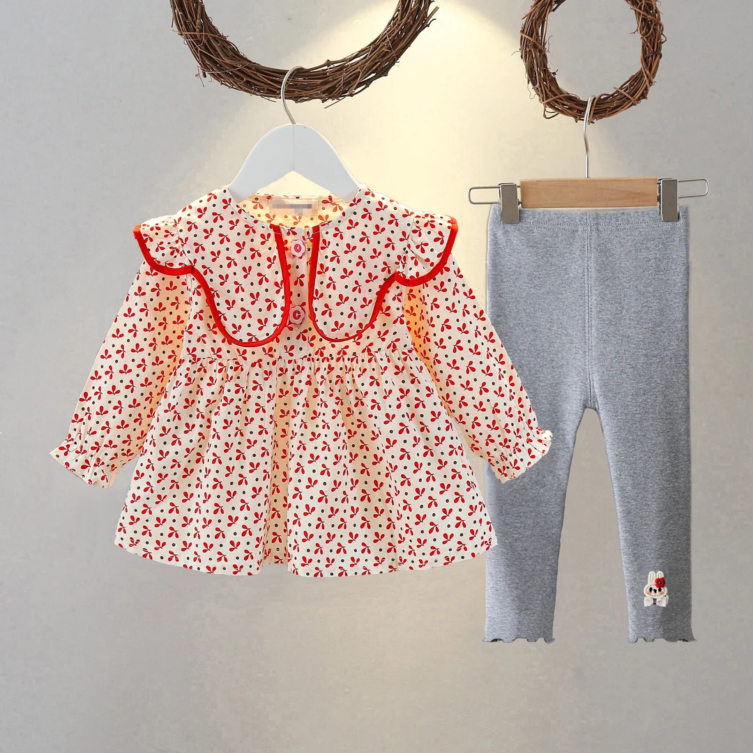 女宝宝裙子2023新款婴幼儿连衣裙春秋季童装567个月小女孩上衣潮1