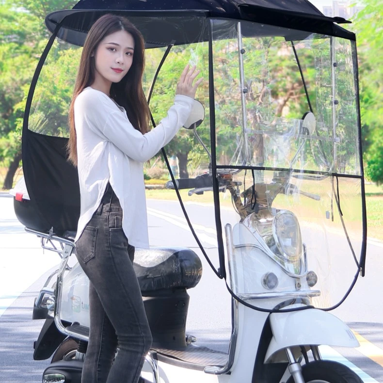 电动电瓶车雨棚篷防晒防雨挡风罩摩托车遮阳伞雨伞新款可拆卸安全