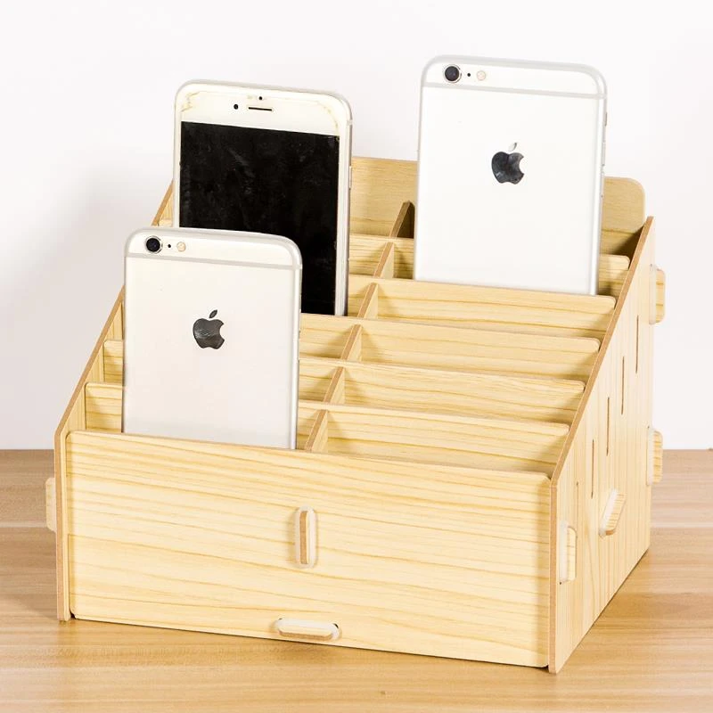 办公会议手机收纳盒课堂教室用手机袋手机管理存放盒子桌面置物架