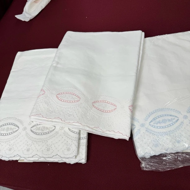 亚麻手工2.7✖️2.8三件套枕套绣花刺绣