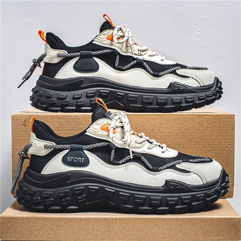 【小杨精品推荐】男鞋冬季ins网红轮胎底耐磨老爹鞋男士运动休闲增