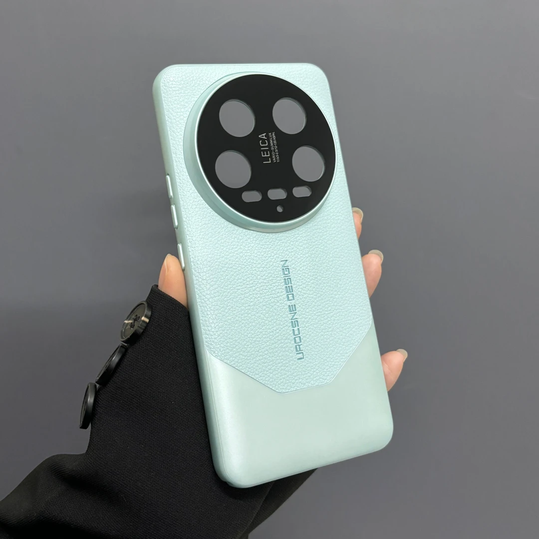 适用小米14Ultra秒变非凡大师手机壳素皮拼接新款高级防摔保护套