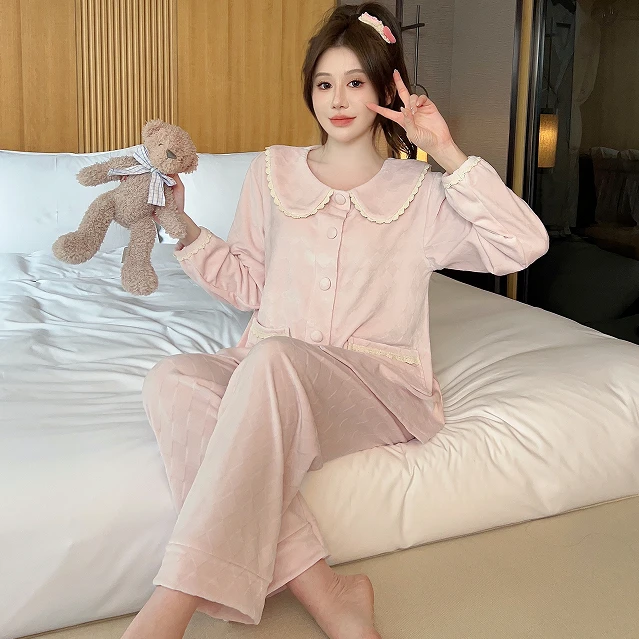 【超柔泡菜果小公主】时尚超柔新款套装网红简约韩版秋冬长袖舒适