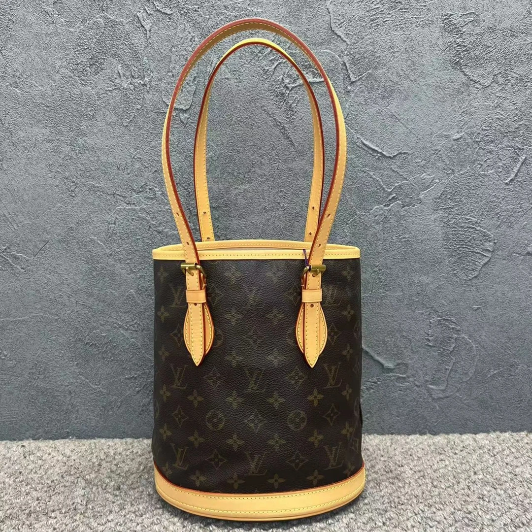 99新 LouisVuitton/路易威登 中古款 经典 女士小号水桶 换过配皮
