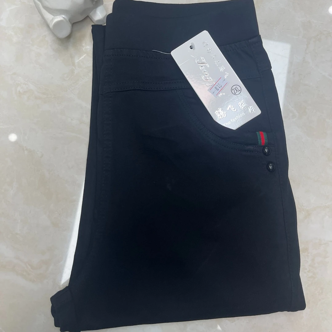 【阿海】夏季女士薄款黑色高弹舒适时尚百搭薄款休闲牛仔裤815