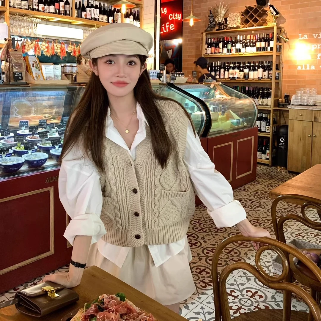 清 FF BLUE 宝藏白衬衫落肩慵懒白色衬衫纯棉百搭宽松长袖上衣