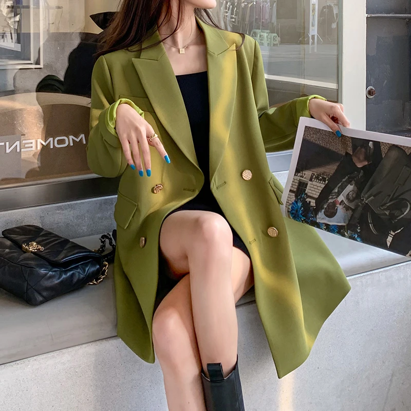 春秋新款大码休闲西装外套女胖mm韩版网红减龄宽松百搭西服上衣潮