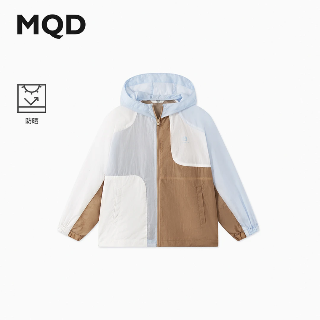 【原纱防晒UPF50+】MQD童装儿童户外露营撞色防晒服9642W0803