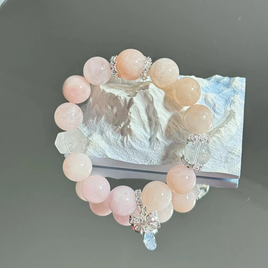 粉摩根石手串 C130 多样性发货一件