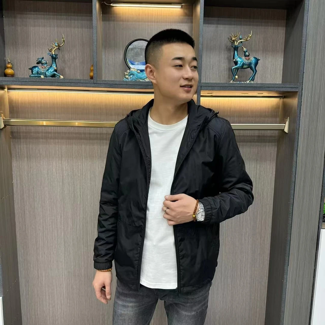 高品质秋冬加厚连帽外套修身百搭静版薄棉上衣（4157）