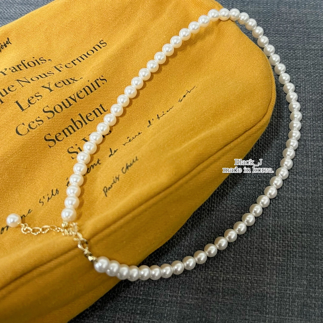 非金属仿珍珠项链 Jasmine韩国东大门新款猪猪项链