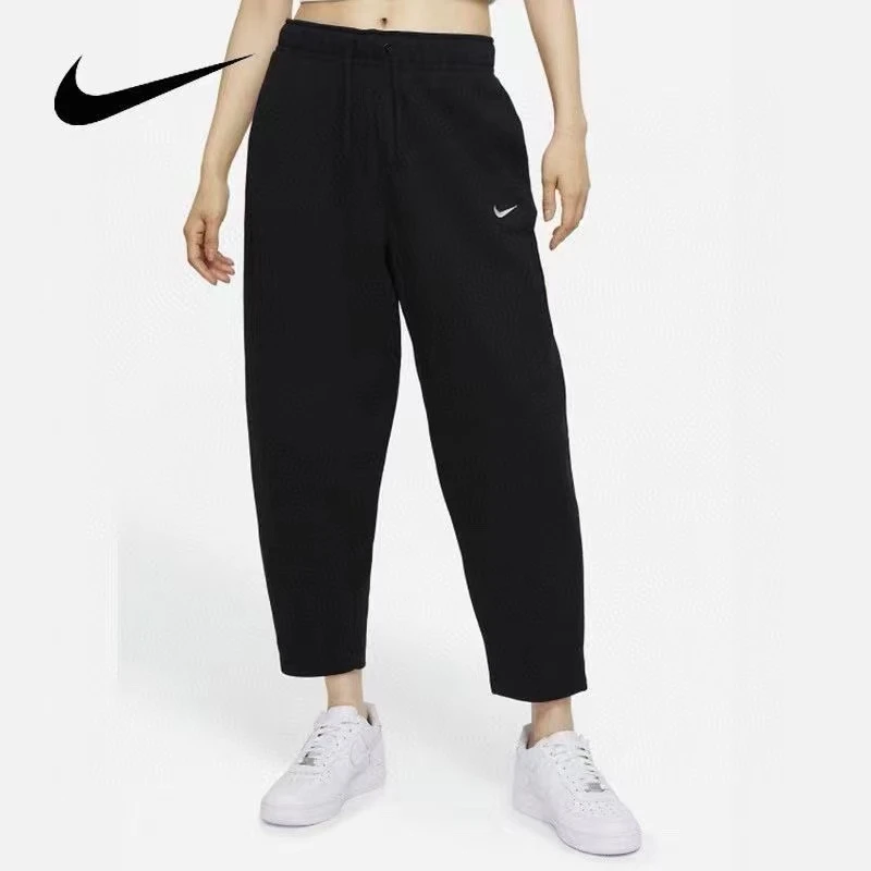 NIKE耐克女款秋冬加绒跑步舒适针织运动休闲长裤DD5637-010