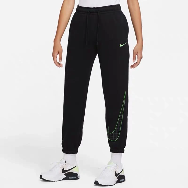 Nike耐克女裤宽松运动休闲裤针织加绒束脚长裤DO6956-010