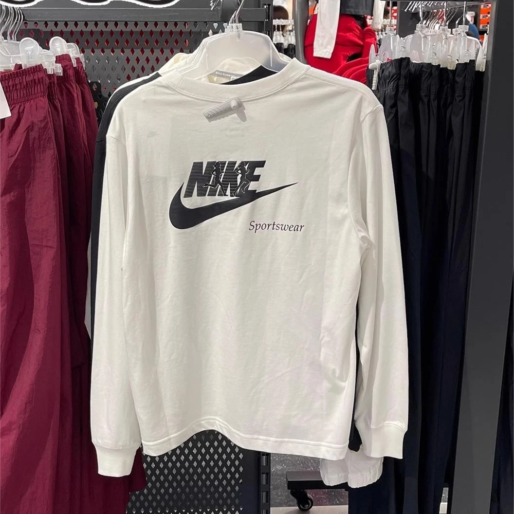 Nike/耐克 女子简约百搭休闲运动圆领T套头长袖T恤DR9027-126-010