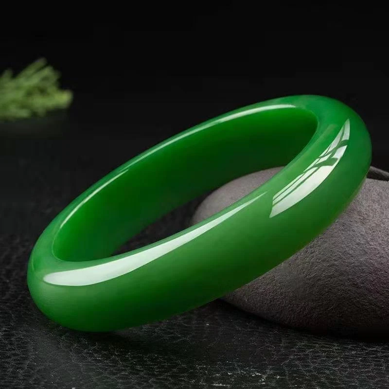 【连芸手镯】菠菜绿轮胎柔美古风手镯