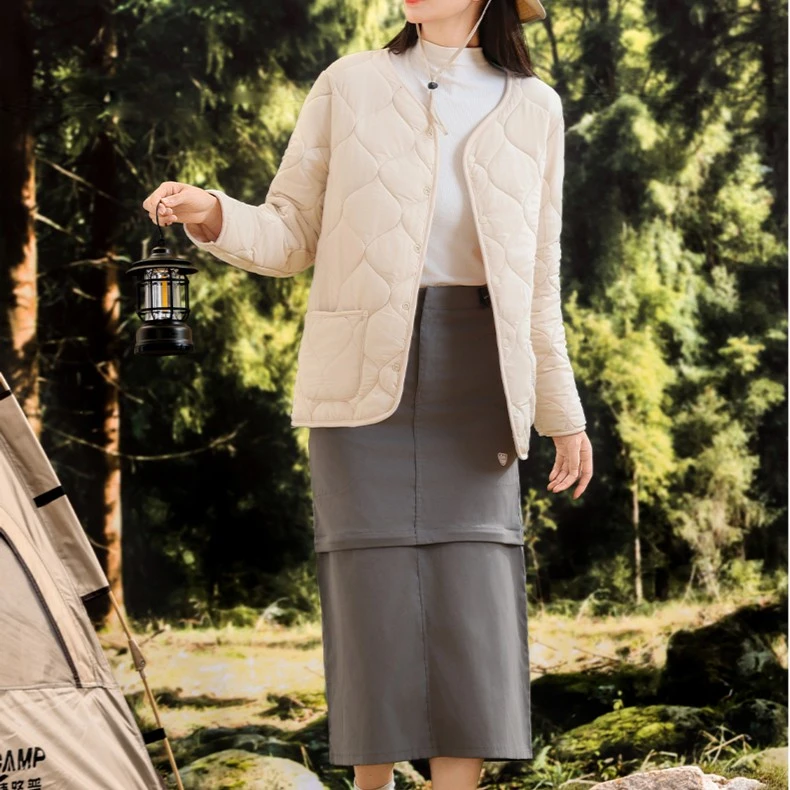 花花/D15-秋冬新款热感衣女士保暖填充绵羊毛外套【优选】