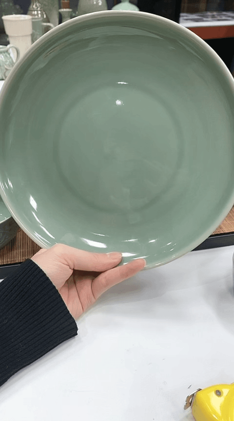 【闪购商品】陶瓷杯22cm素面盘】微瑕】TB002 2只