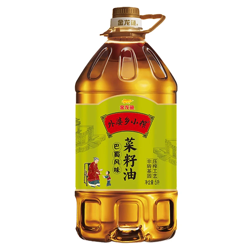 金龙鱼外婆乡小榨 非转基因压榨巴蜀风味菜籽油 5l/桶