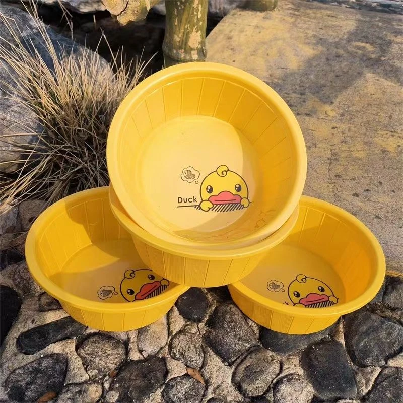 高颜值大容量加厚款网红草莓熊小黄鸭宿舍家用卡通脸盆可爱少女心