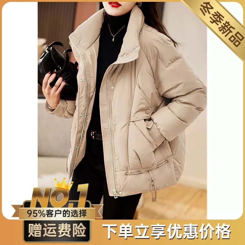 红色羽绒服女短款20233新款时尚宽松显瘦加厚保暖设计感小个子