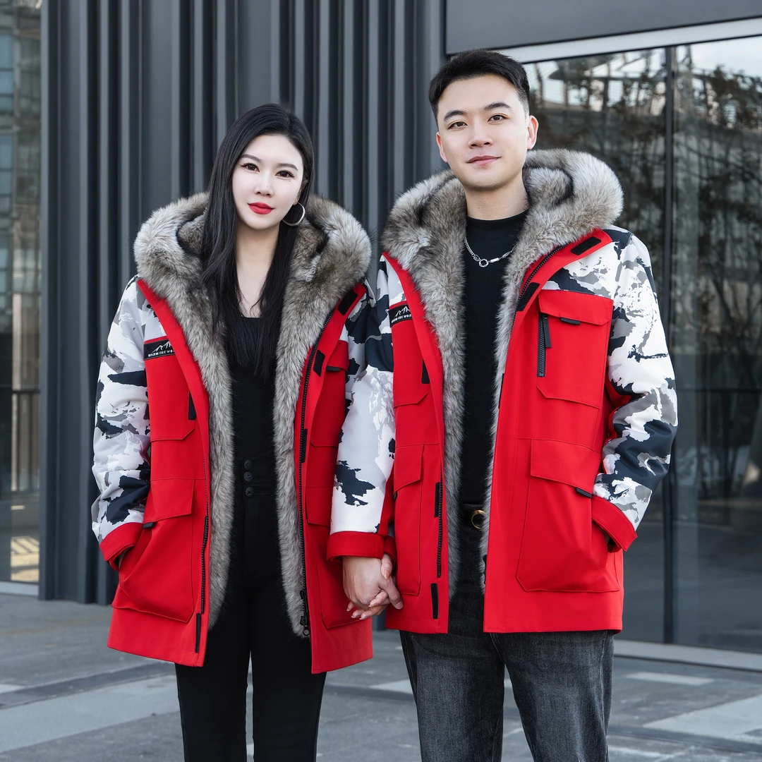 【珊姐工厂】秋冬新款派克服情侣装连帽保暖可脱卸冲锋衣PK8861-c