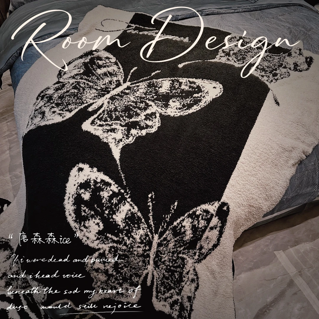 【唐森森设计款】【蝴蝶沙发毯】生活沙发毯子客厅休闲高定午睡盖毯。