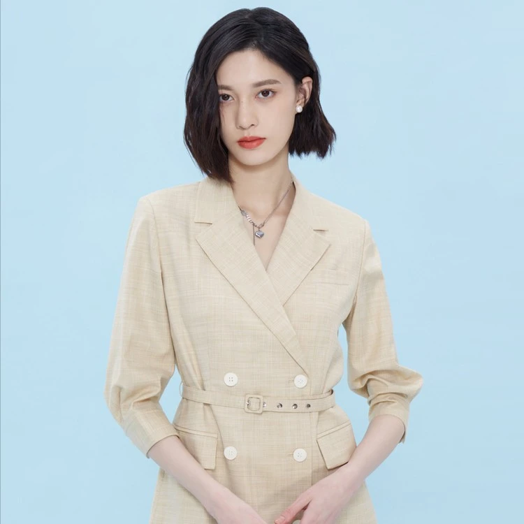 OBEG欧碧倩气质通勤收腰连衣裙女装10422038