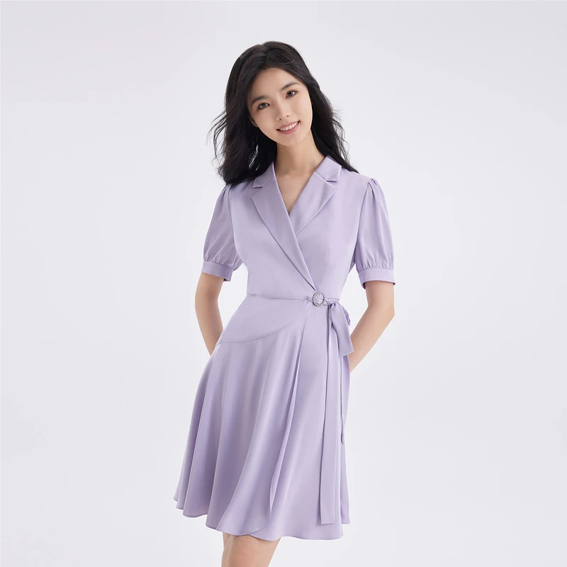 OBEG欧碧倩时尚气质收腰修身女神郁金香连衣裙裙子50462535