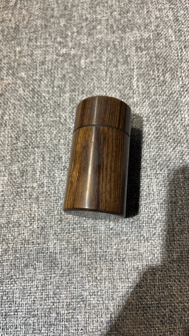 乌木紫光檀牙签罐