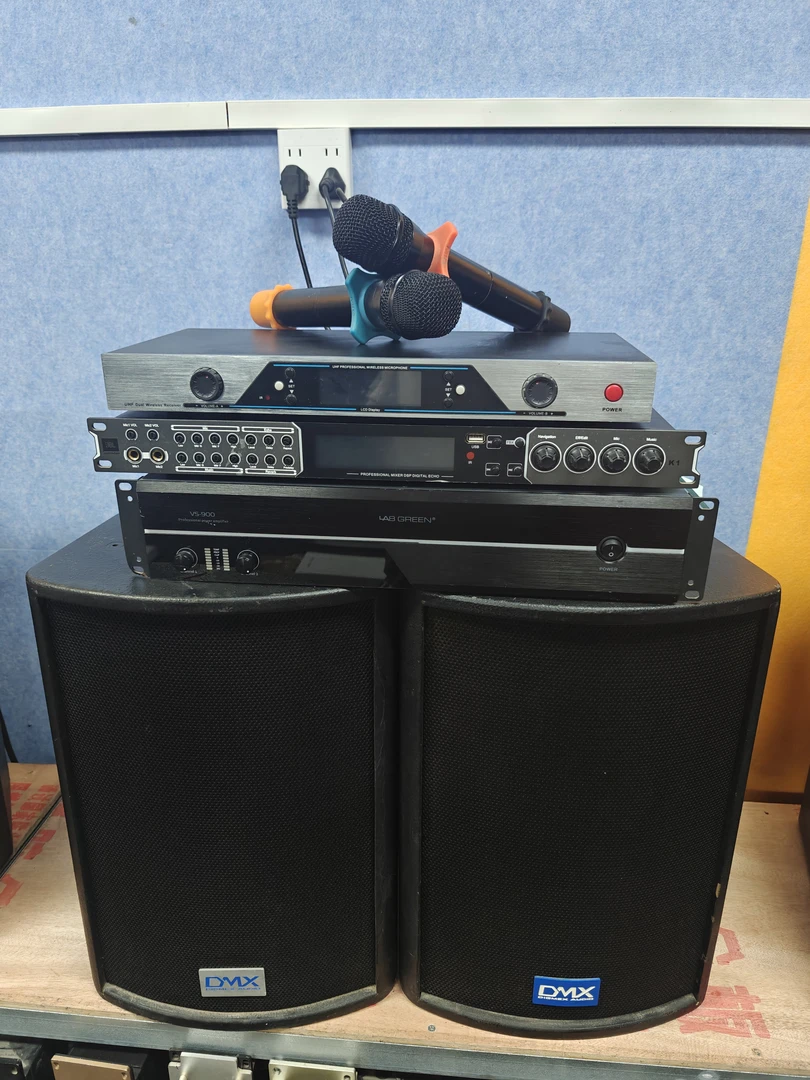 9新  迪马斯DMX kx-10，10寸四件套音响设备，家庭k歌 成色如图