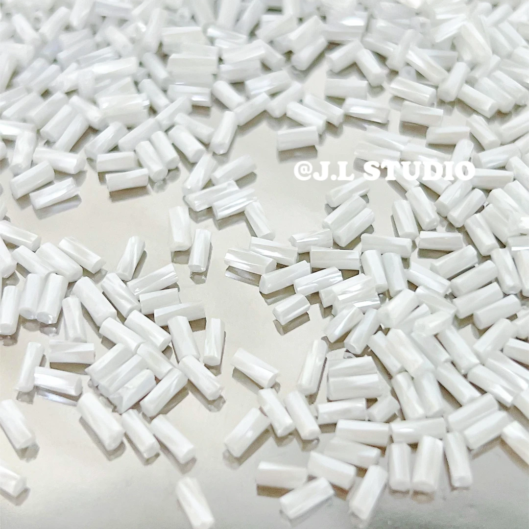优质扭管玻璃米珠 炫彩人鱼姬管珠 DIY材料