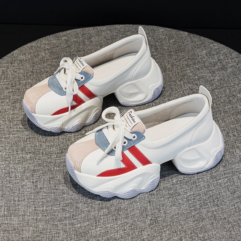 6cm厚底增高老爹鞋女2025夏季新爆款透气软底休闲浅口时尚百搭鞋