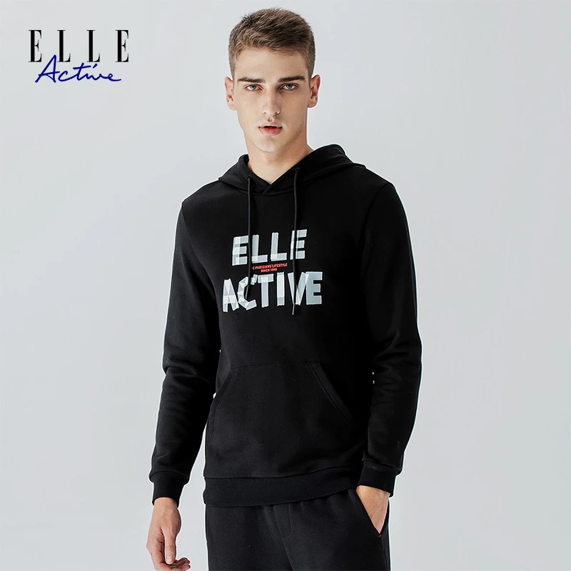ELLE Active 【型男系列】柔软连帽舒适男士宽松休闲潮流卫衣长袖