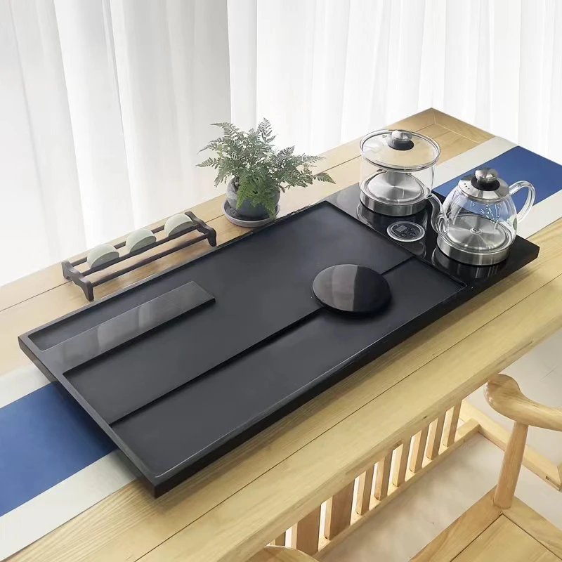 全自动一体带电磁炉天然乌金石茶盘家用套装烧水壶石头大茶台大号